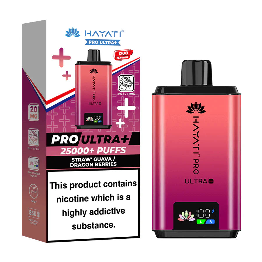 Hayati Pro Ultra Plus 25000 Strawberry Guava and Dragon Berries Prefilled Pod Kit