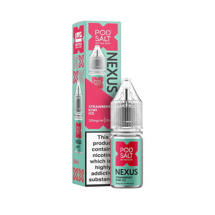 Pod Salt Nexus Strawberry Kiwi Ice 10ml Nicotine Salt E-Liquid