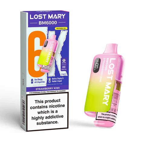 Lost Mary BM6000 Strawberry Kiwi Compliant Post June 1st Refillable Pod Kit