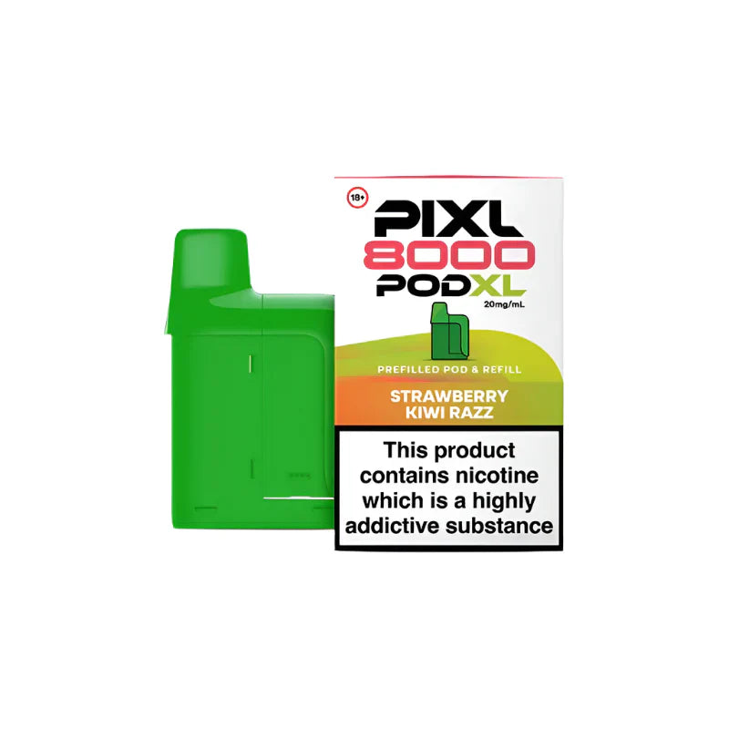 PIXL 8000 Strawberry Kiwi Razz Compliant Post June 1st Prefilled Pod