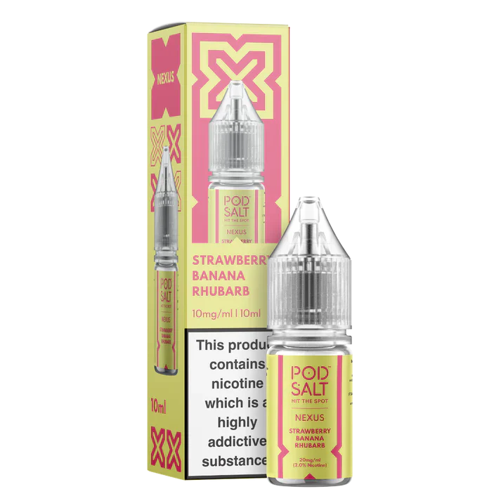 Pod Salt Nexus Strawberry Banana Rhubarb 10ml Nicotine Salt E-Liquid
