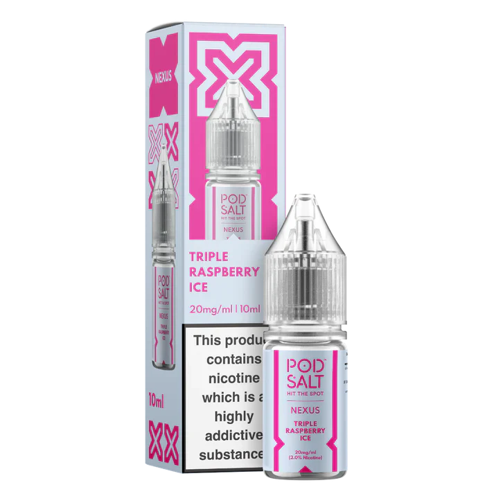 Pod Salt Nexus Triple Raspberry Ice 10ml Nicotine Salt E-Liquid