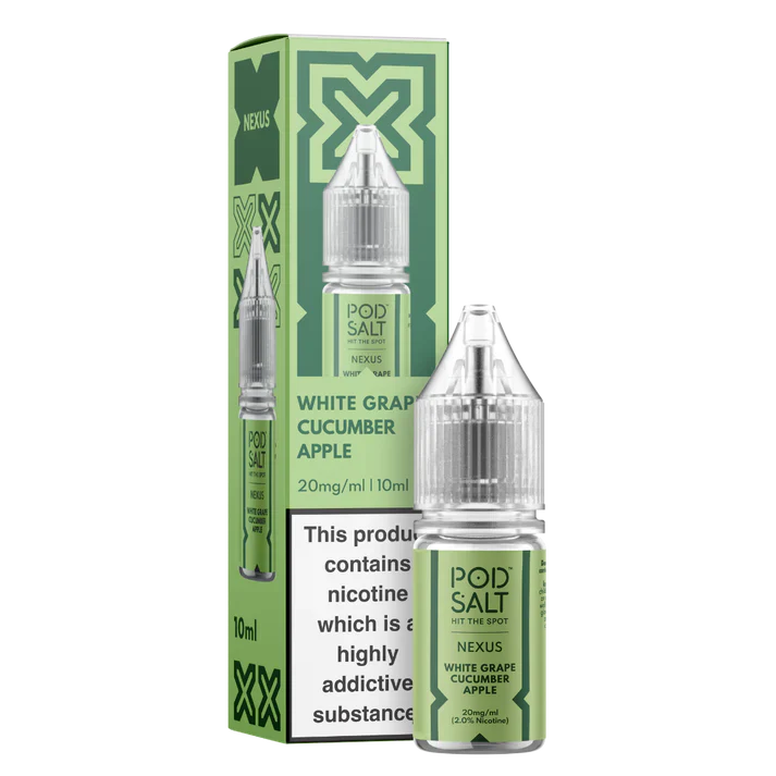 Pod Salt Nexus White Grape Cucumber Apple 10ml Nicotine Salt E-Liquid