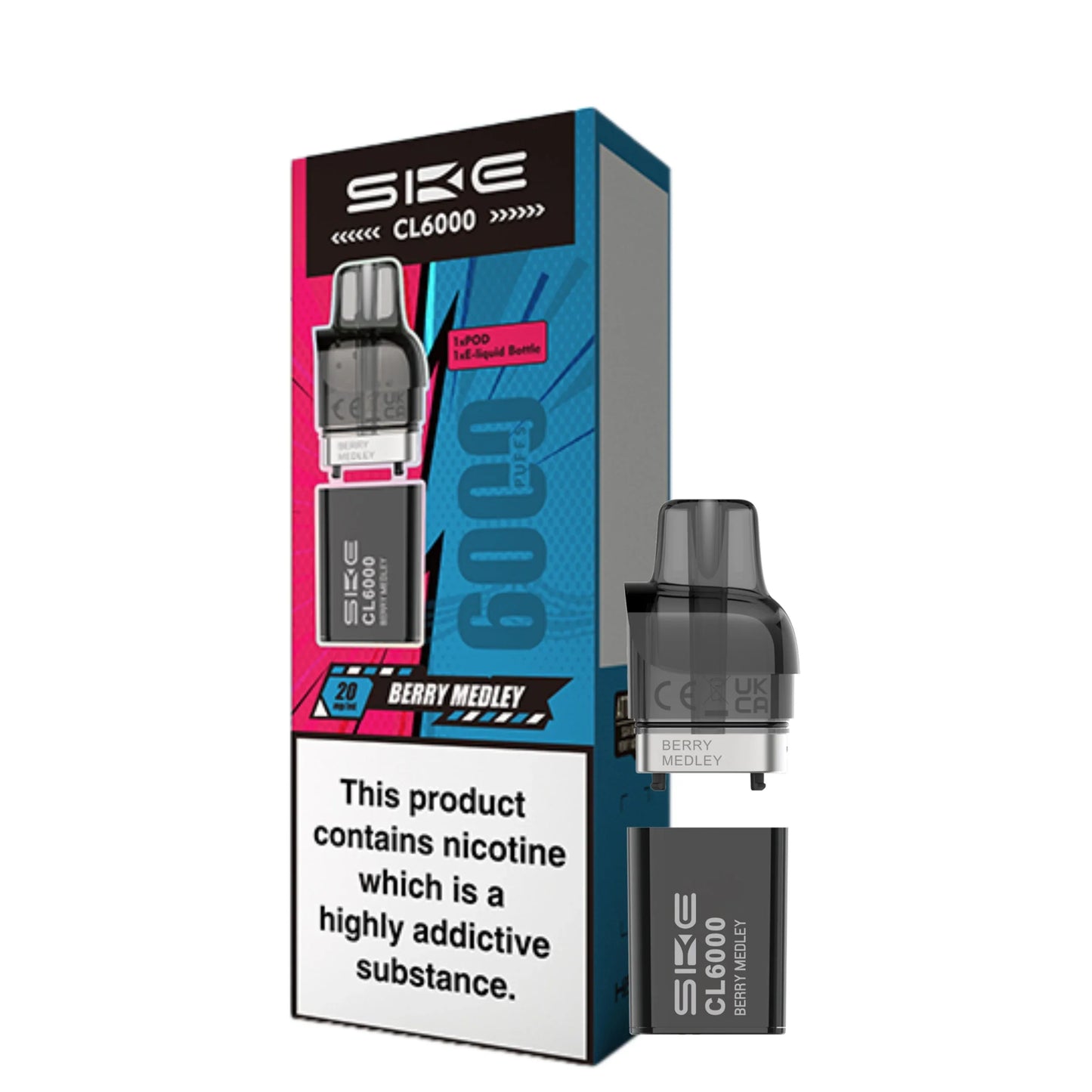 SKE Crystal CL6000 Berry Medley Prefilled Replacement Pod