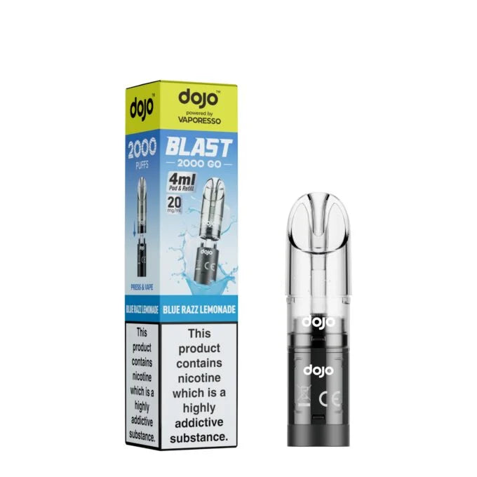 Vaporesso Dojo Blast 2000 Go Compliant Blue Razz Lemonade Prefilled Pod