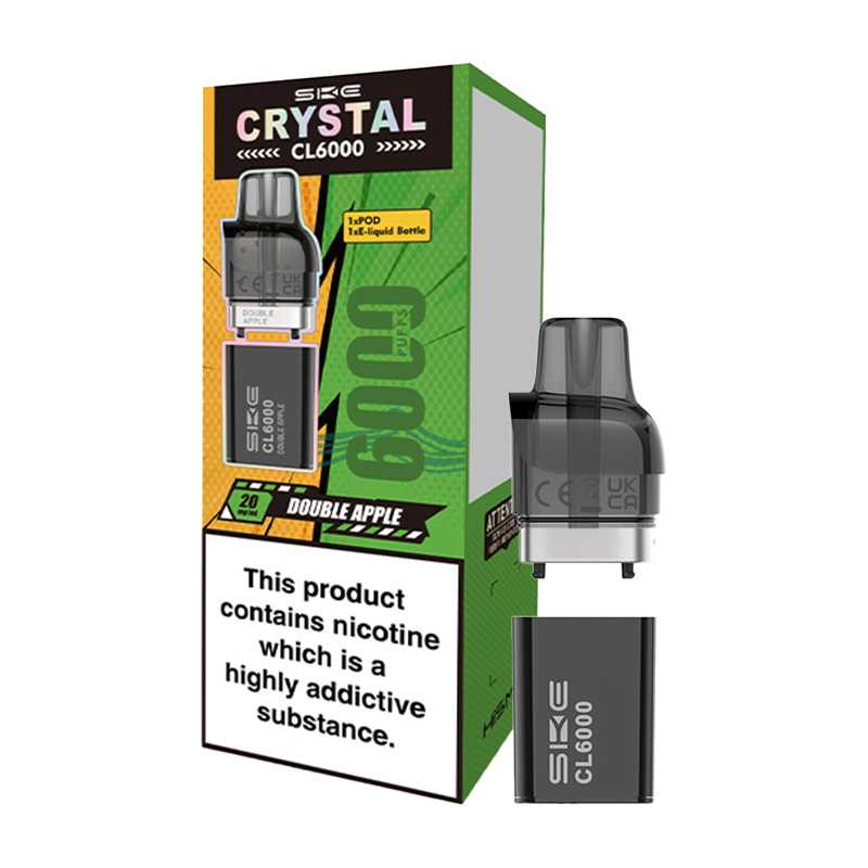 SKE Crystal CL6000 Double Apple Prefilled Replacement Pod