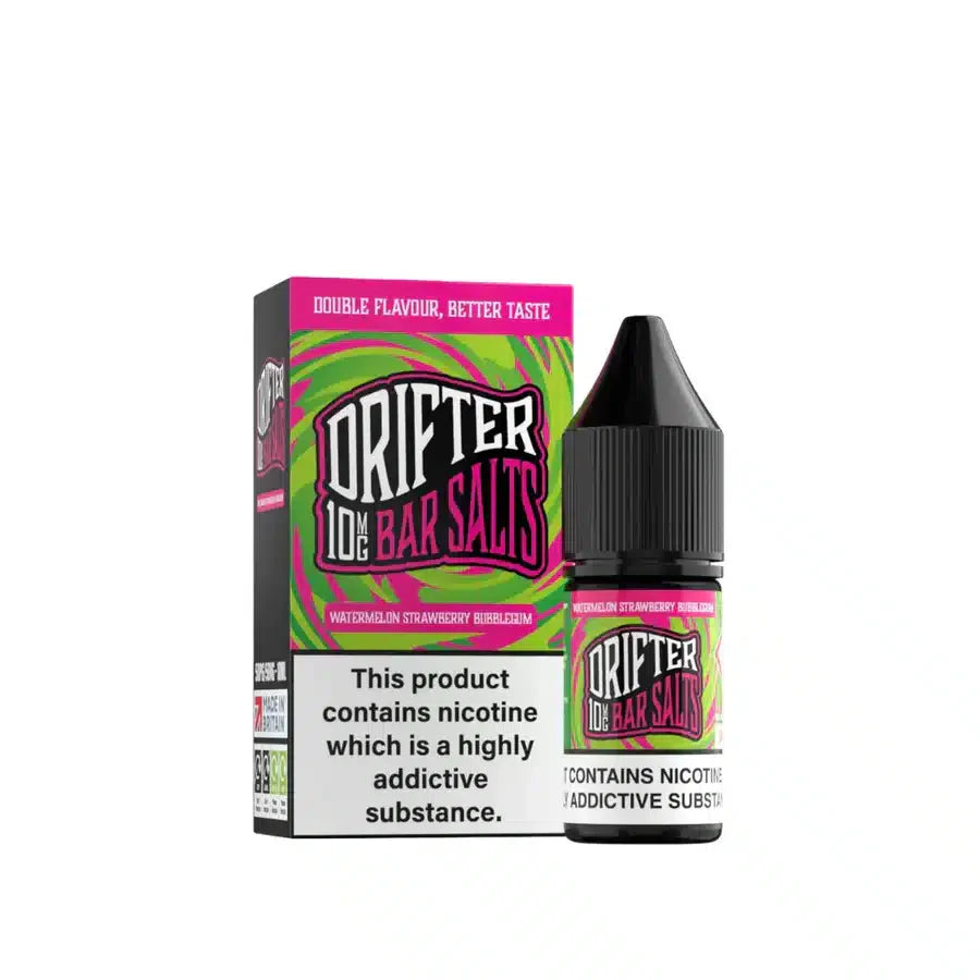 Drifter Bar Salts 10ml Watermelon Strawberry Bubblegum Nic Salt