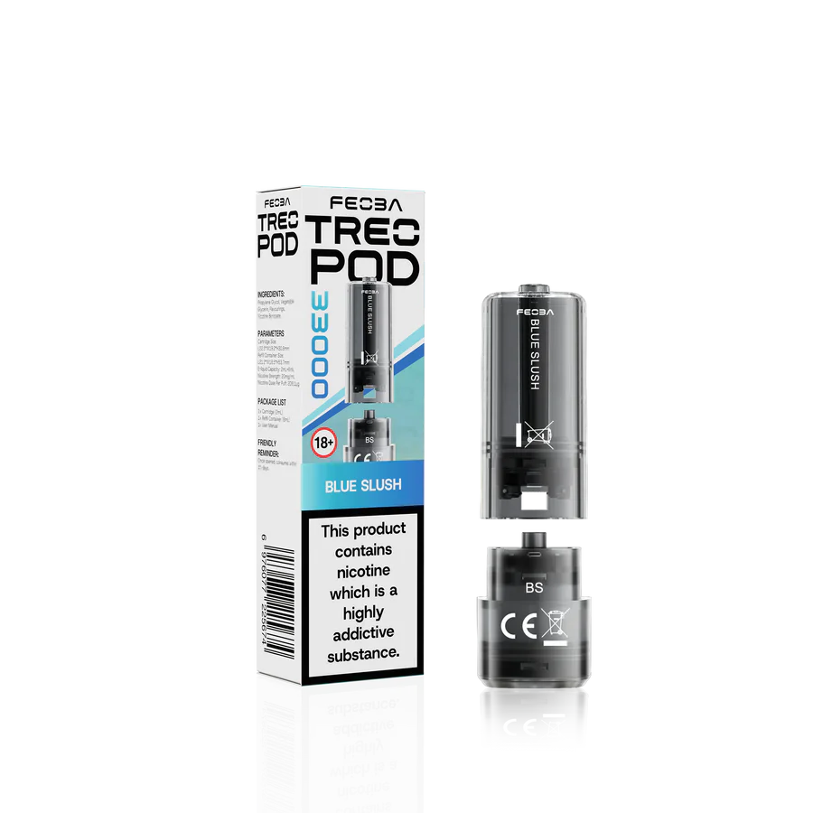 Feoba Treo 33K Blue Slush Prefilled Replacement Pods