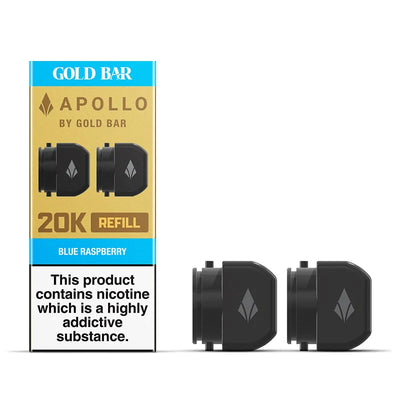 Goldbar 20K Apollo Double Refill Containers Blue Raspberry