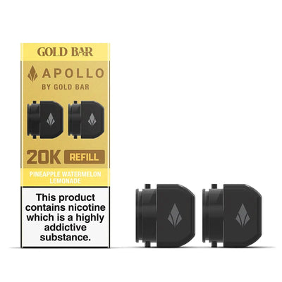 Goldbar 20K Apollo Double Refill Containers Pineapple Watermelon Lemonade