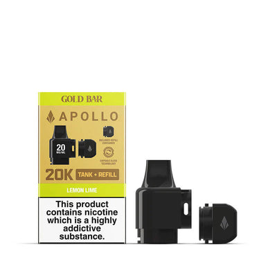 Goldbar 20K Apollo Tank and Refills Lemon Lime