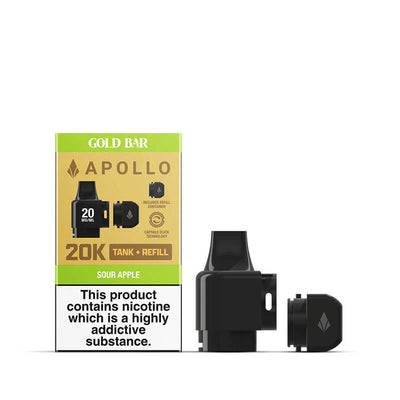 Goldbar 20K Apollo Tank and Refills Sour Apple