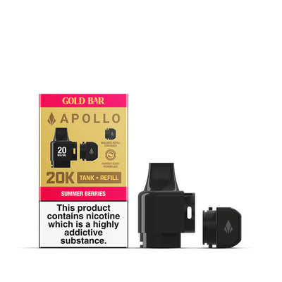 Goldbar 20K Apollo Tank and Refills Summer Berries