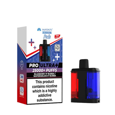 Hayati Pro Ultra Plus 25000 Blueberry H' Bubba  and Watermelon H' Bubba Replacement Pods