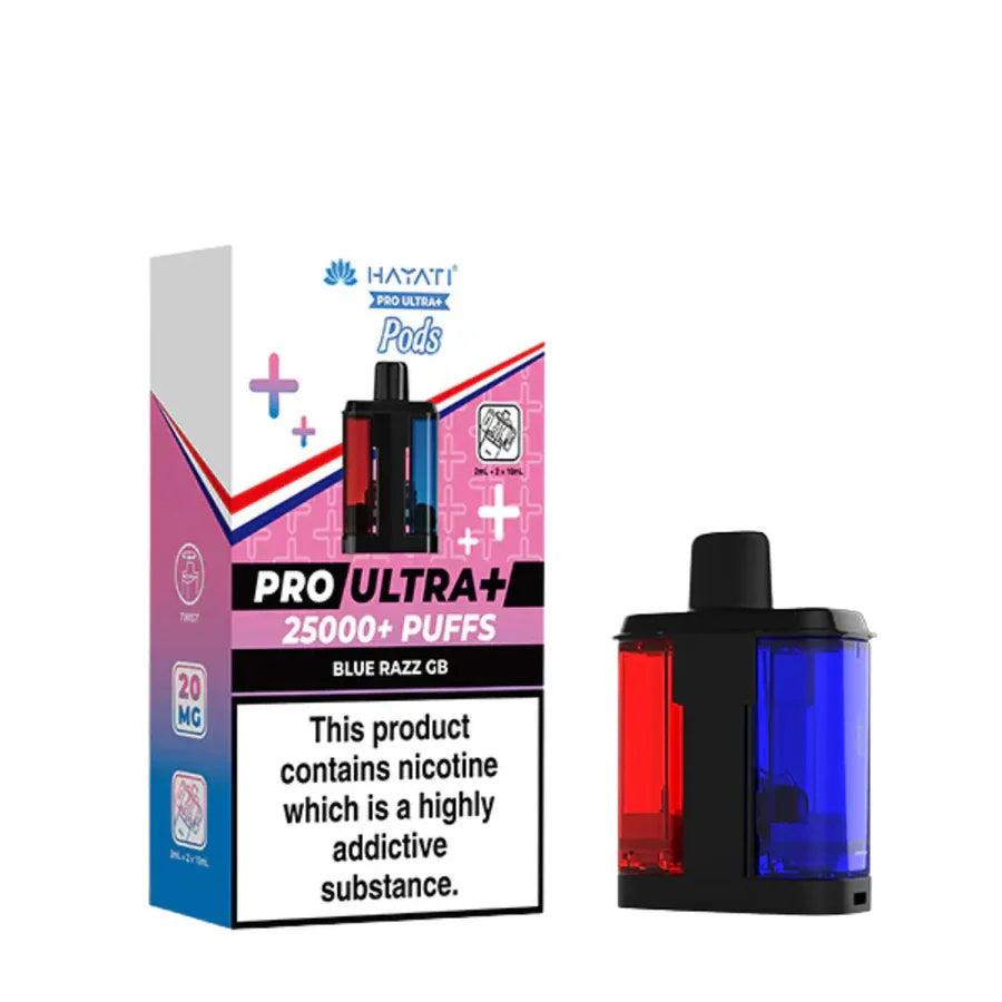 Hayati Pro Ultra Plus 25000 Blue Razz GB Replacement Pods