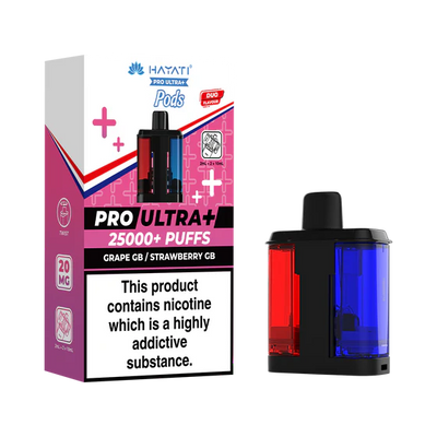 Hayati Pro Ultra Plus 25000 Grape GB and Strawberry GB Replacement Pods