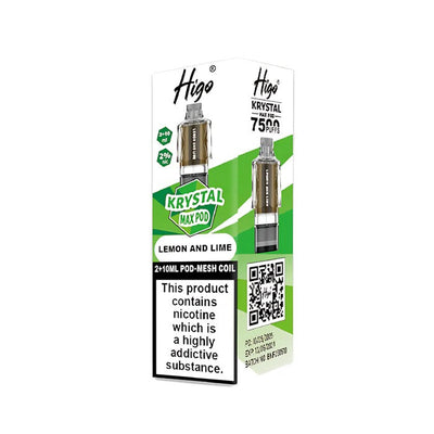 Higo Krystal Max Prefilled Pods Lemon & Lime