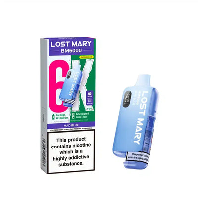 Lost Mary BM6000 Mad Blue Compliant Post June 1st Refillable Pod Kit