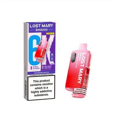 Lost Mary BM6000 Watermelon Ice Compliant Post June 1st Refillable Pod Kit