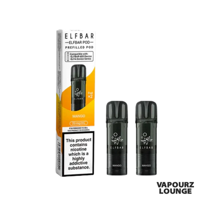 Elf Bar 600 Compliant Post June 1st Mango Prefilled Pods Pack of 2