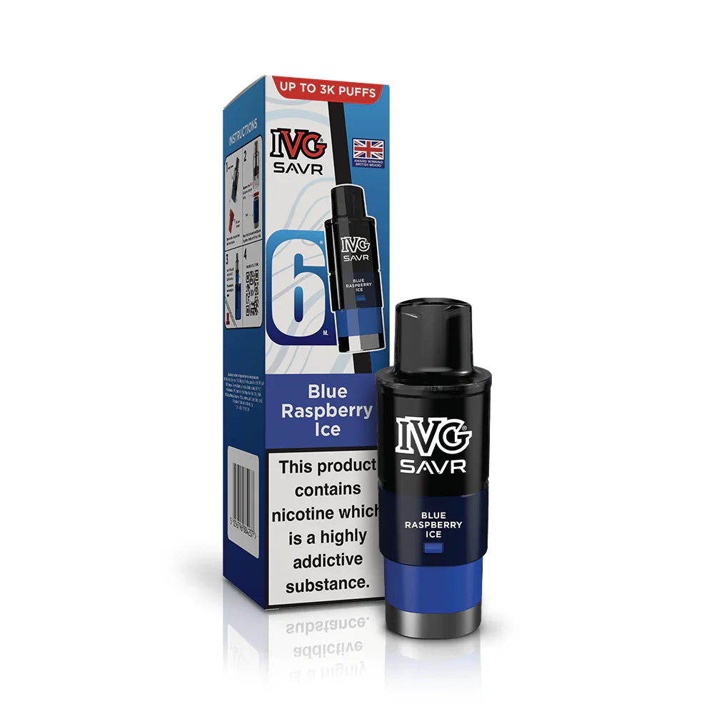 IVG SAVR Blue Raspberry Ice Compliant Post June 1st Prefilled Pod