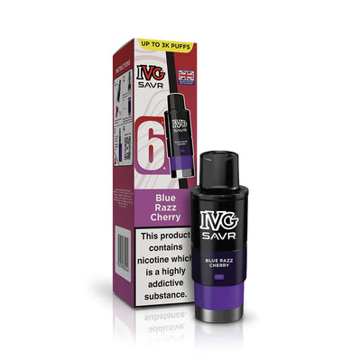 IVG SAVR Blue Razz Cherry Compliant Post June 1st Prefilled Pod