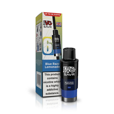 IVG SAVR Blue Razz Lemonade Compliant Post June 1st Prefilled Pod