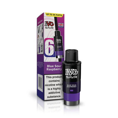 IVG SAVR Blue Sour Raspberry Compliant Post June 1st Prefilled Pod