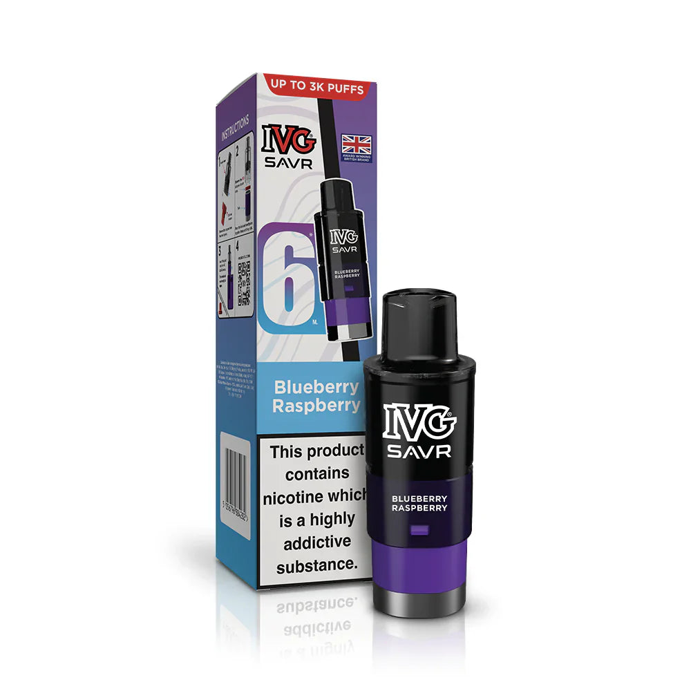 IVG SAVR Blueberry Raspberry Compliant Post June 1st Prefilled Pod