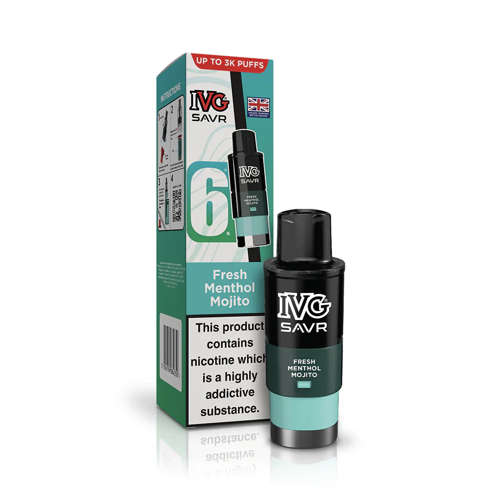 IVG SAVR Fresh Menthol Mojito Compliant Post June 1st Prefilled Pod
