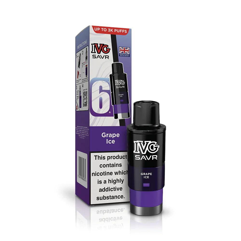 IVG SAVR Grape Ice Compliant Post June 1st Prefilled Pod