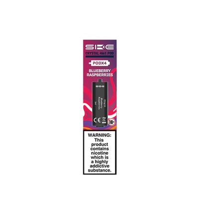 SKE Crystal 4-in-1 2400 Blueberry Raspberries Prefilled Pods