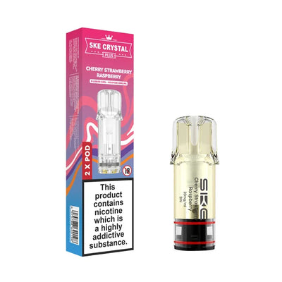 SKE Crystal Plus Cherry Strawberry Raspberry Prefilled Pods