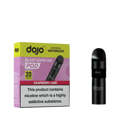 Vaporesso Dojo Blast 2000 Go Compliant Raspberry Lime Prefilled Pod