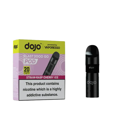 Vaporesso Dojo Blast 2000 Go Compliant Strawberry Raspberry Cherry Prefilled Pod
