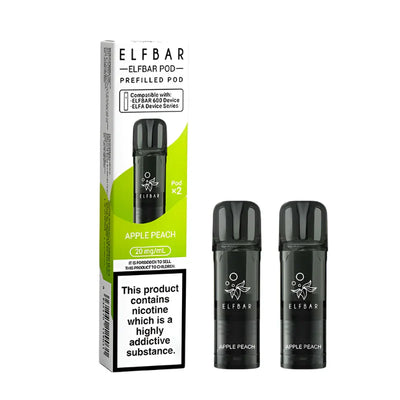 Elf Bar 600 Compliant Post June 1st Apple Peach Prefilled Pods Pack of 2