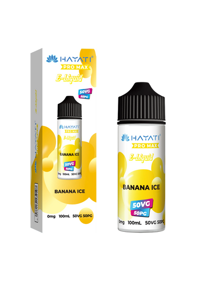 Banana Ice 50/50 Shortfill E-Liquid by Hayati Pro Max 100ml