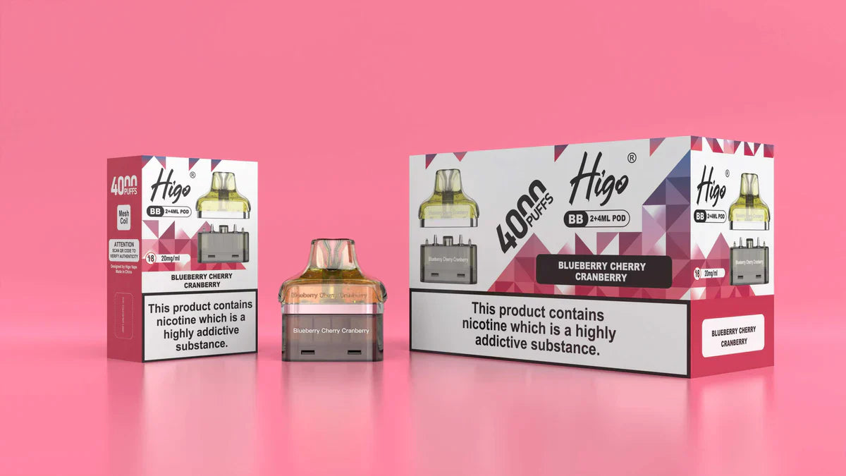 Higo BB Pod 20mg Blueberry Cherry Cranberry