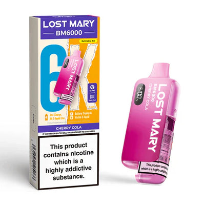 Lost Mary BM6000 Cherry Cola Compliant Post June 1st Refillable Pod Kit