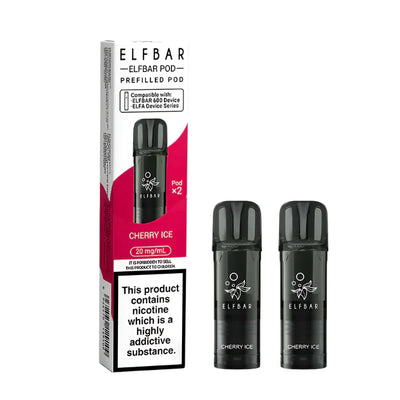 Elf Bar 600 Compliant Post June 1st Cherry Ice Prefilled Pods Pack of 2