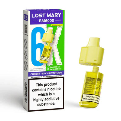 Lost Mary BM6000 Cherry Peach Lemonade Compliant Post June 1st Refillable Pod