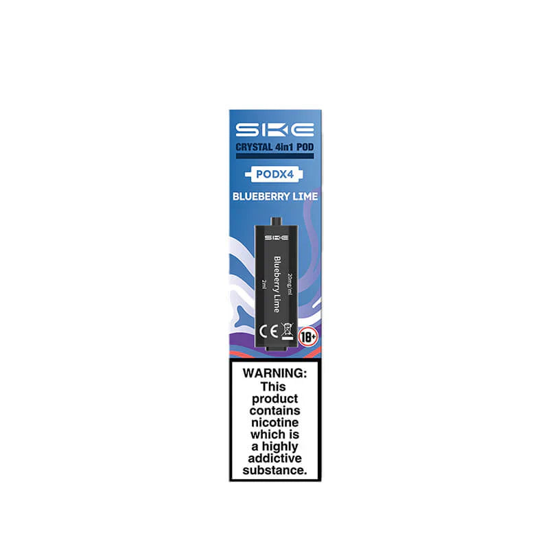 SKE Crystal 4-in-1 2400 Blueberry Lime Prefilled Pods