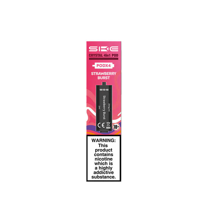 SKE Crystal 4-in-1 2400 Strawberry Burst Prefilled Pods