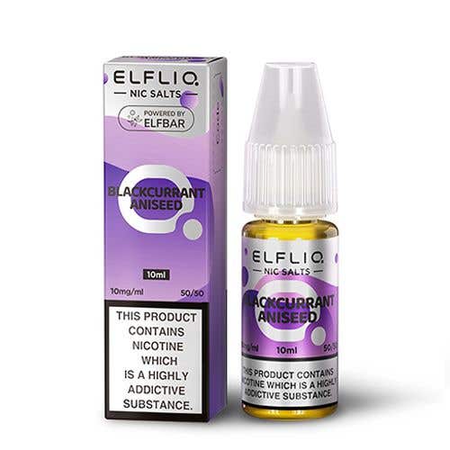 Elf Bar ElfLiq Blackcurrant Aniseed Nic Salt E-Liquid 10ml