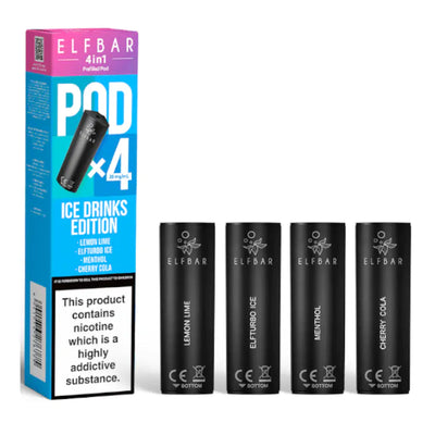 Elf Bar 4-in-1 Ice Drinks Edition Prefilled Pods Pack of 4