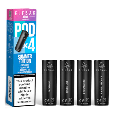 Elf Bar 4-in-1 Summer Edition Prefilled Pods Pack of 4