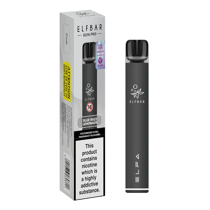 Elf Bar ELFA Pro Black – Blue Razz Lemonade Pod Kits