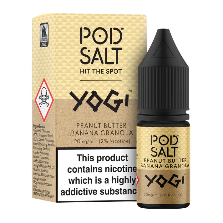 Pod Salt Fusion Yogi Peanut Butter Banana Granola 10ml Nicotine Salt E-Liquid