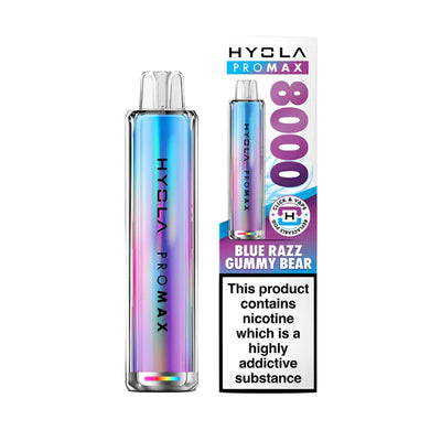 Hyola Pro Max 8000 Blue Razz Gummy Bear Compliant Post June 1st Prefilled Pod kit