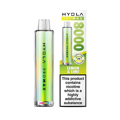 Hyola Pro Max 8000 Lemon & Lime Compliant Post June 1st Prefilled Pod kit
